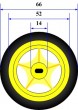 本田橡胶车轮-直径65mm